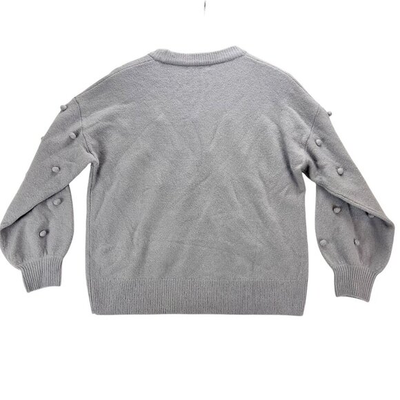 Madewell Womens Brockton Bobble Sweater Gray  Merino Wool Blend Size S - Picture 2 of 4